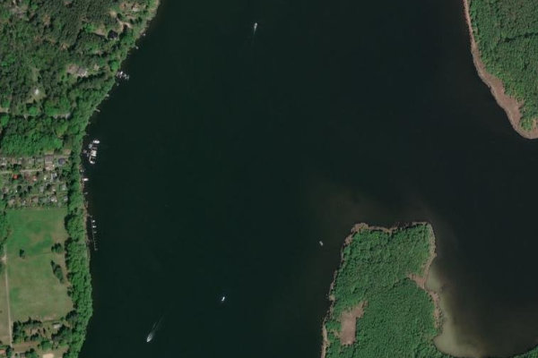 Langer See (Heidesee) çevresinin uydu görüntüsü