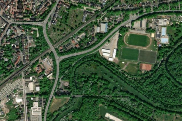 Stever (Haltern am See) çevresinin uydu görüntüsü