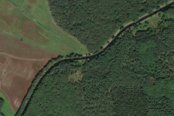 Speisekanal Neuhaus çevresinin uydu görüntüsü