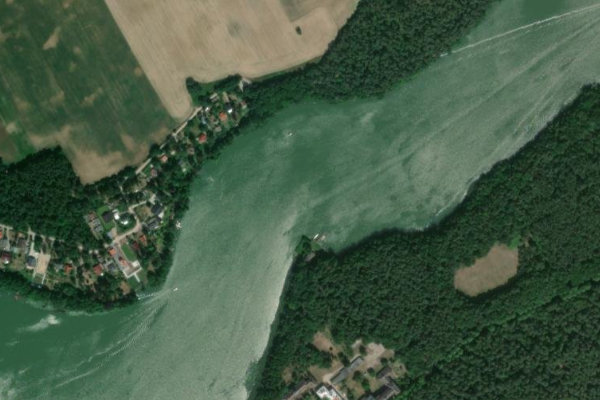 Templiner See (Templin) çevresinin uydu görüntüsü