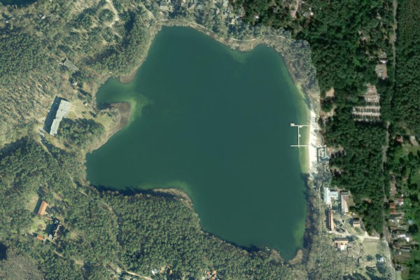 Großer Wukensee çevresinin uydu görüntüsü