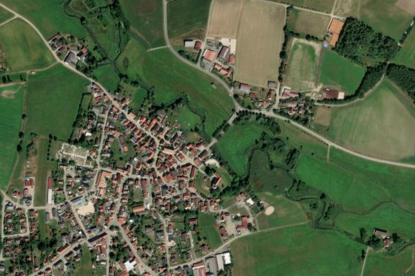 Sulzach (Dürrwangen) çevresinin uydu görüntüsü