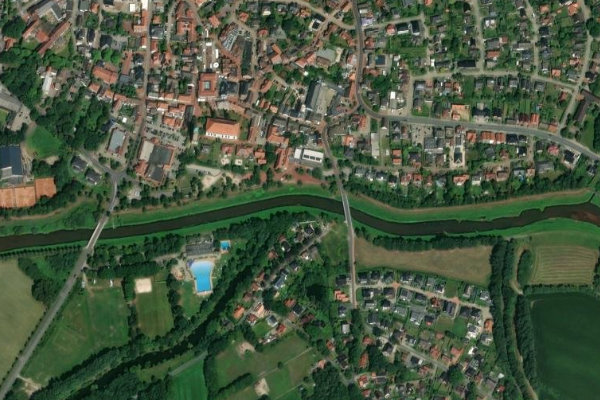 Große Hase (Löningen) çevresinin uydu görüntüsü