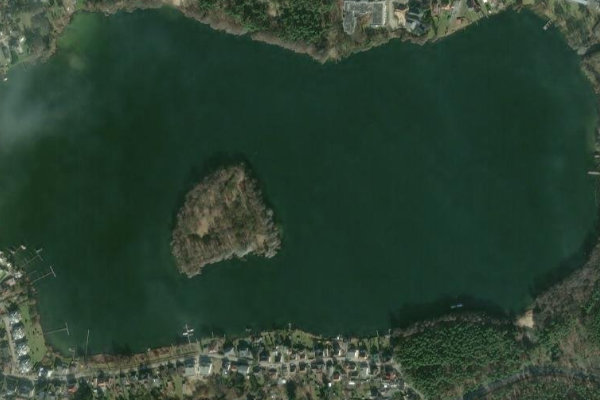 Werlsee (Grünheide) çevresinin uydu görüntüsü