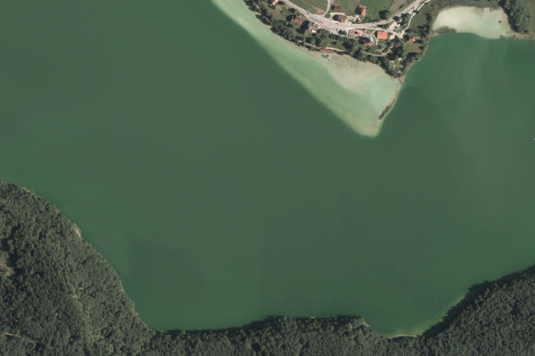 Weißensee (Füssen) çevresinin uydu görüntüsü
