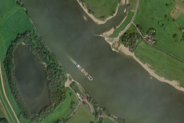 Rhein (Xanten) çevresinin uydu görüntüsü