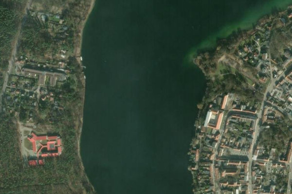 Straussee (Strausberg) çevresinin uydu görüntüsü