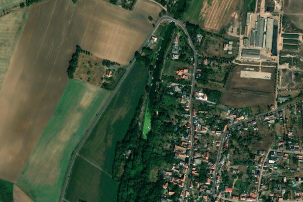 Bergzower Altkanal çevresinin uydu görüntüsü