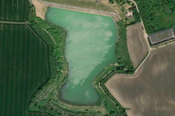 Stausee Vippachedelhausen çevresinin uydu görüntüsü