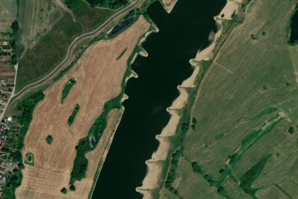 Elbe (Bittkau-Grieben) çevresinin uydu görüntüsü