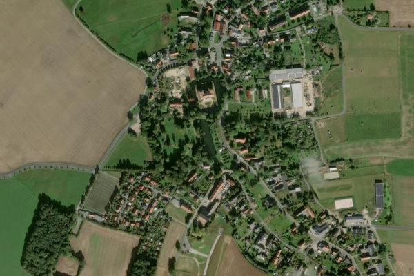 Kirchteich Wachau çevresinin uydu görüntüsü