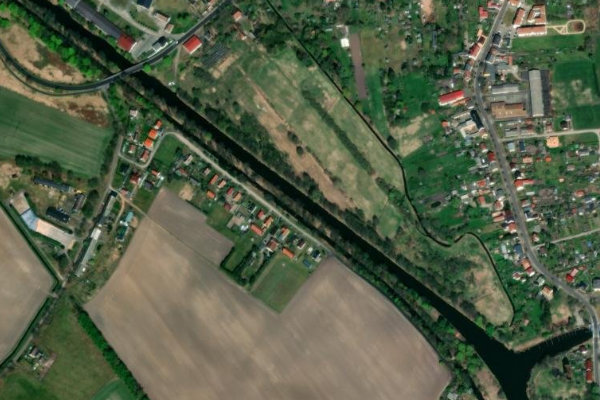 Voßkanal (Liebenwalde) çevresinin uydu görüntüsü