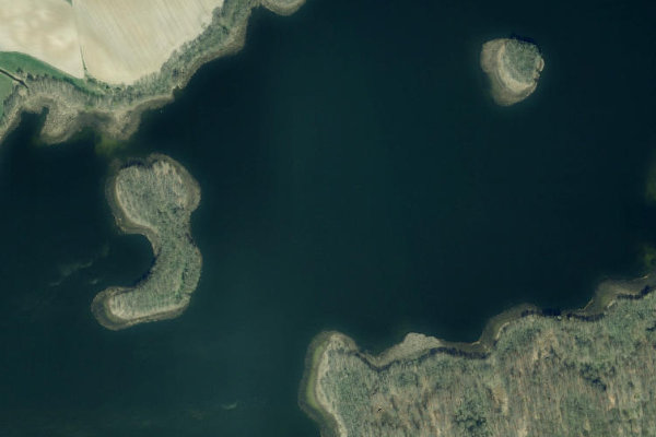 Großer Präßnicksee çevresinin uydu görüntüsü