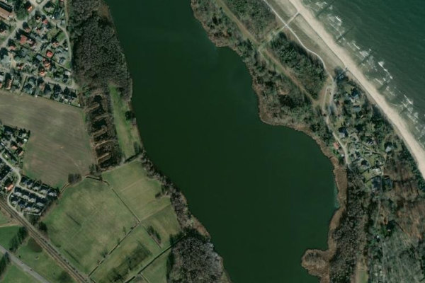 Kölpinsee (Usedom) çevresinin uydu görüntüsü