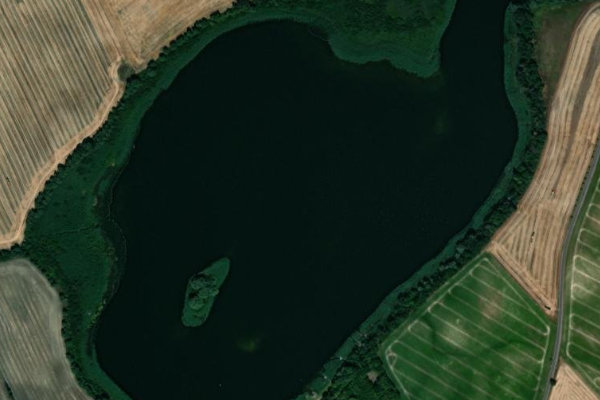 Blankenburger See (Uckermark) çevresinin uydu görüntüsü