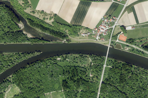 Donau (Marxheim) çevresinin uydu görüntüsü