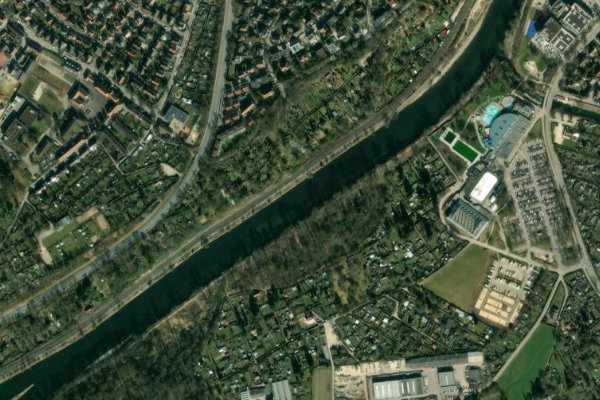 Donau (Ulm) çevresinin uydu görüntüsü