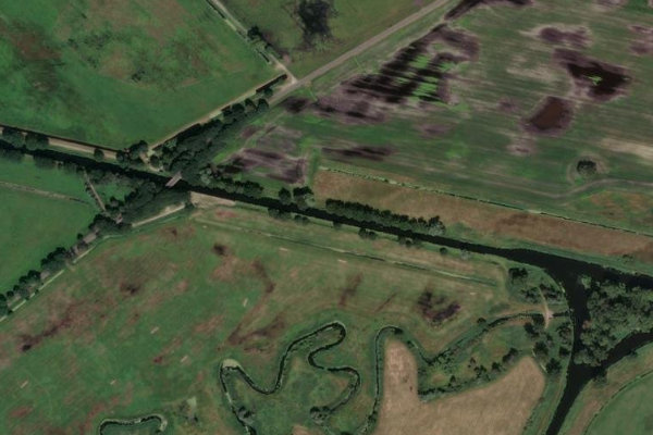 Störkanal (Eldedreieck) çevresinin uydu görüntüsü