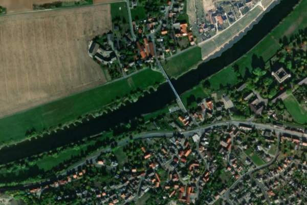 Weser (Hehlen) çevresinin uydu görüntüsü
