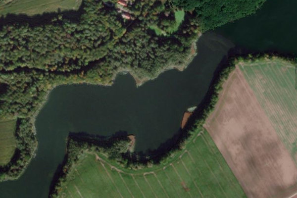 Schlieffenberger See çevresinin uydu görüntüsü