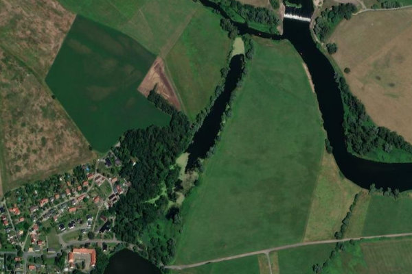Groitzscher See çevresinin uydu görüntüsü
