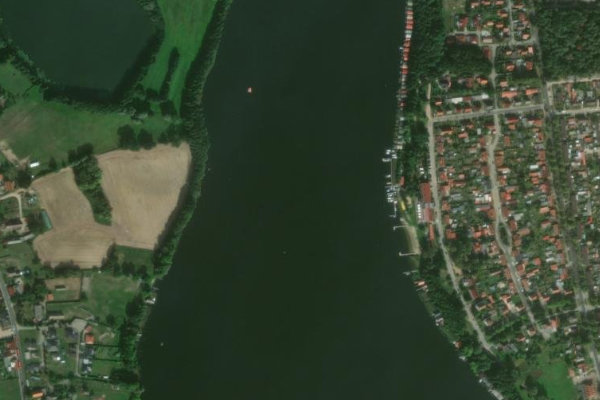 Mirower See çevresinin uydu görüntüsü