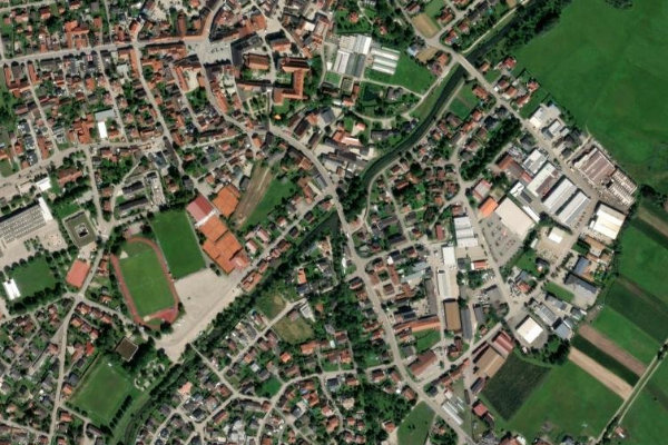 Ilm (Geisenfeld) çevresinin uydu görüntüsü