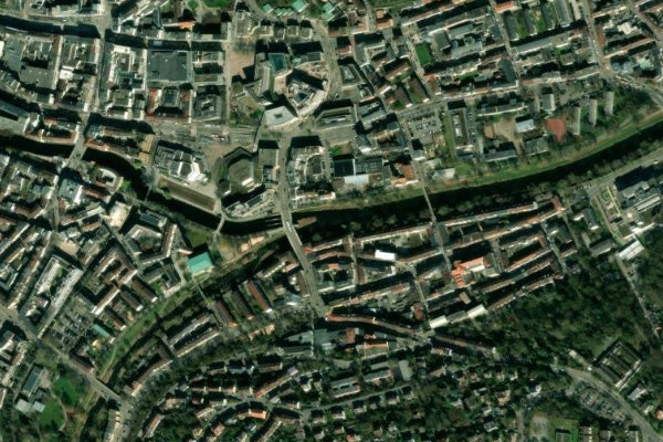 Enz (Pforzheim) çevresinin uydu görüntüsü