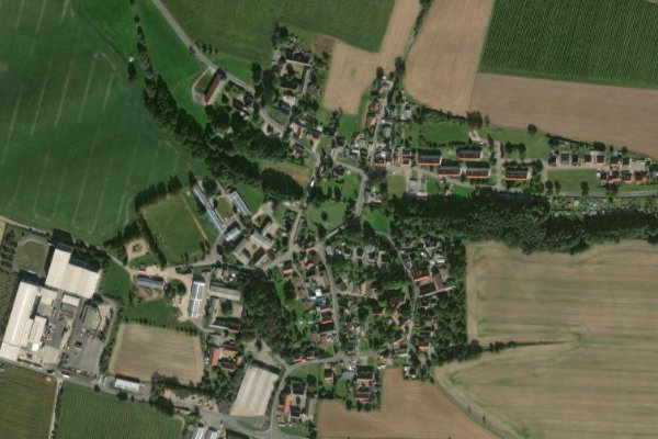 Feuerlöschteich Ablaß çevresinin uydu görüntüsü