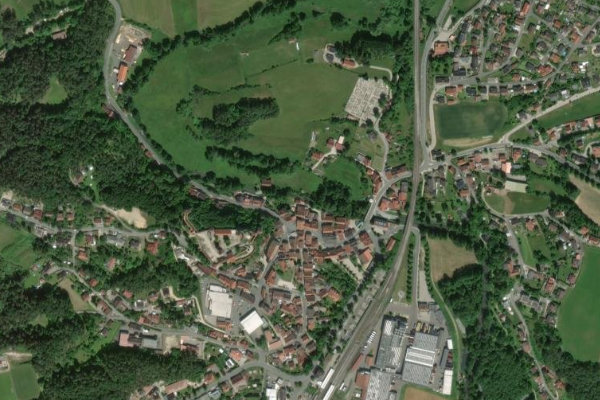 Pegnitz (Neuhaus/Pegnitz) çevresinin uydu görüntüsü