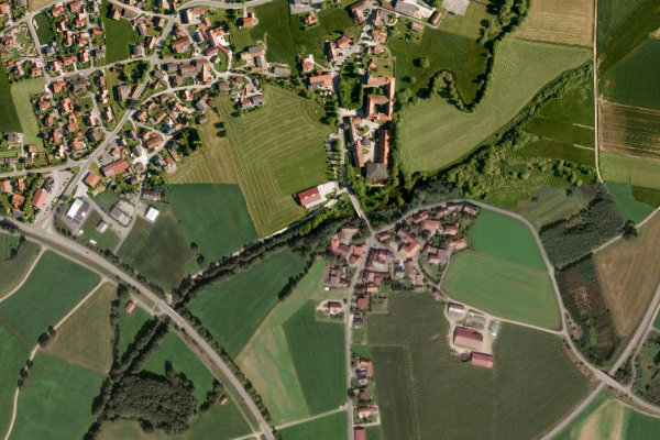 Schwarzach (Schönthal) çevresinin uydu görüntüsü