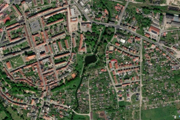 Ostpeene (Malchin) çevresinin uydu görüntüsü