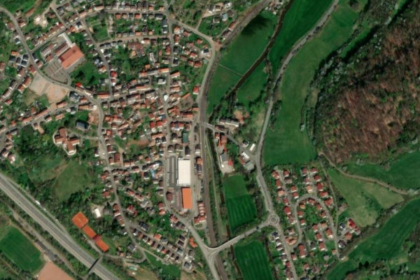 Glan (Glan-Münchweiler) çevresinin uydu görüntüsü