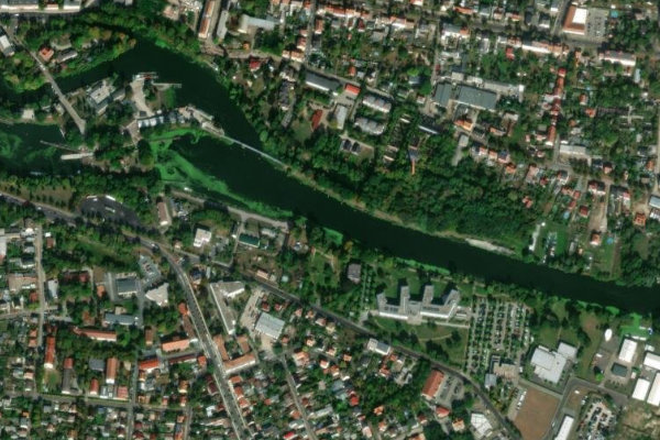 Fürstenwalder Spree çevresinin uydu görüntüsü
