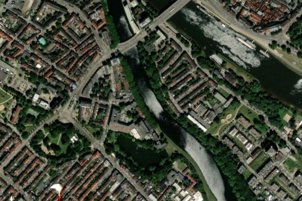 Kleine Weser (Bremen) çevresinin uydu görüntüsü