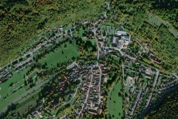 Altmühl (Pappenheim) çevresinin uydu görüntüsü