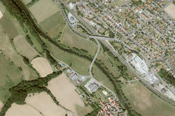 Fulda (Körle-Lobenhausen) çevresinin uydu görüntüsü
