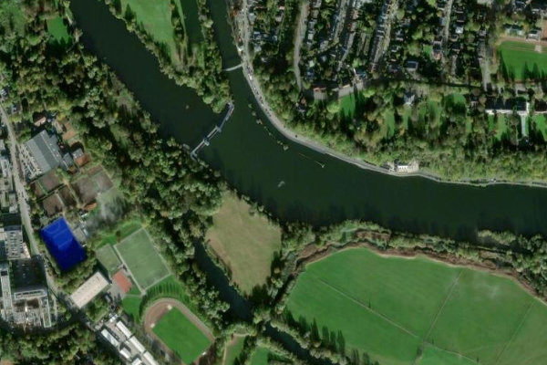 Ruhr (Mülheim an der Ruhr) çevresinin uydu görüntüsü