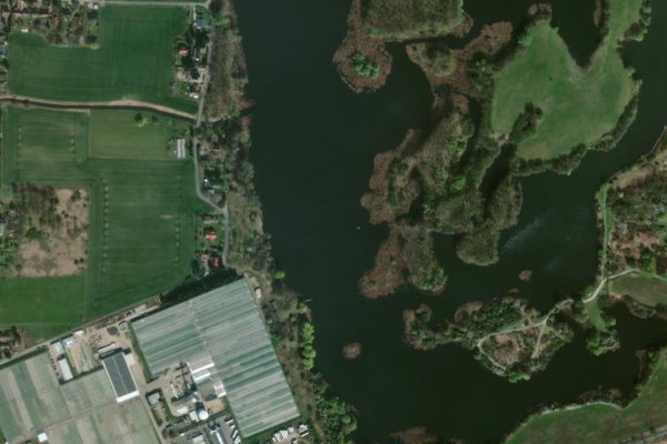 Mühlensee (Oberkrämer) çevresinin uydu görüntüsü