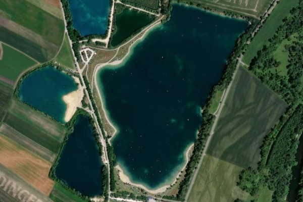 Großer Pullinger See çevresinin uydu görüntüsü