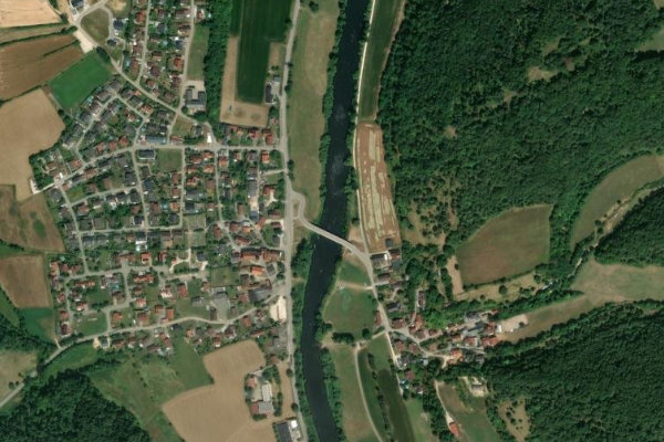 Naab (Duggendorf) çevresinin uydu görüntüsü