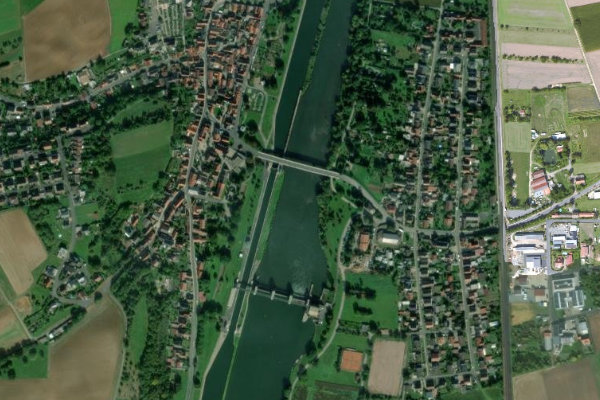 Main (Himmelstadt) çevresinin uydu görüntüsü