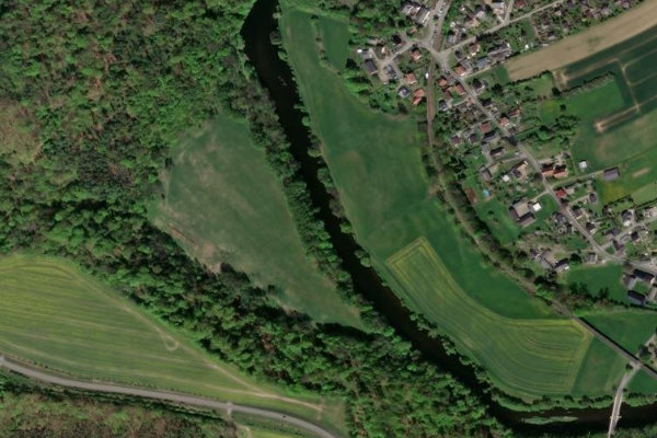 Zschopau (Niederwiesa) çevresinin uydu görüntüsü