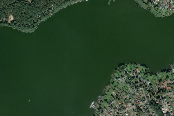 Schweriner See (Teupitz) çevresinin uydu görüntüsü