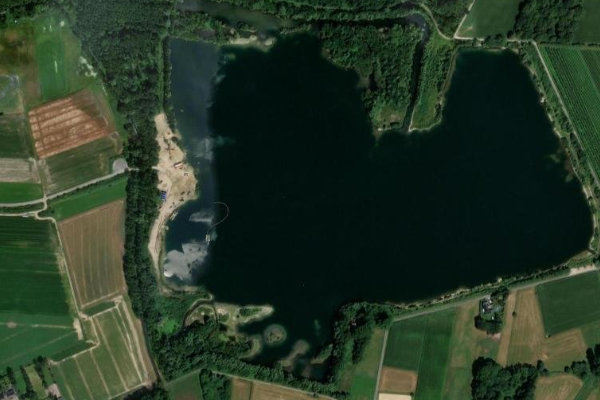 Baggersee Pielmay çevresinin uydu görüntüsü