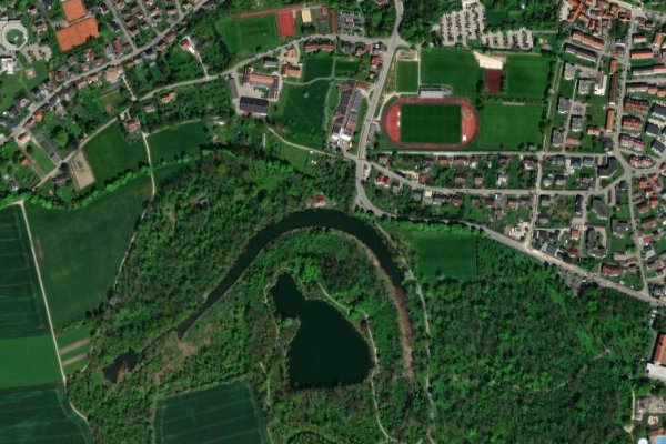Audam (Dillingen/Donau) çevresinin uydu görüntüsü