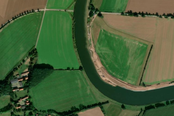 Weser (Eystrup) çevresinin uydu görüntüsü