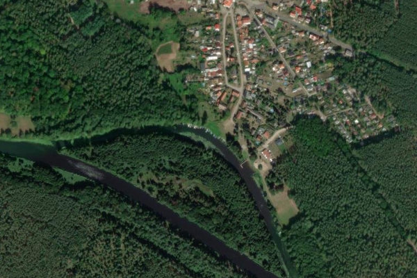 Spree (Berkenbrück) çevresinin uydu görüntüsü