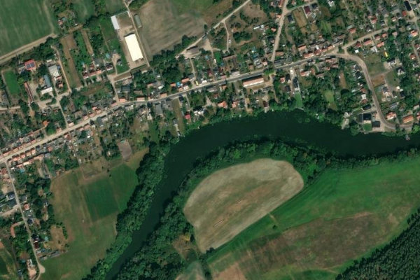 Roßdorfer Altkanal çevresinin uydu görüntüsü