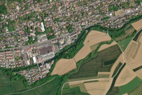 Wiesent (Forchheim) çevresinin uydu görüntüsü
